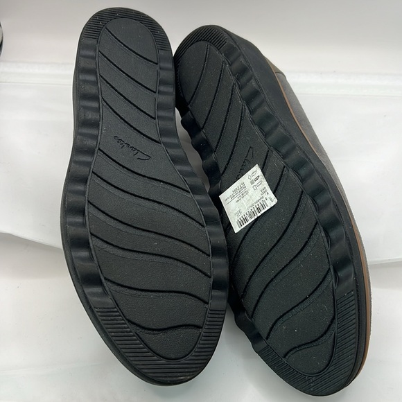 Collections by clark Sharon Dolly  gray brown slip on platform loafers  Sz 5.5 - Picture 7 of 9